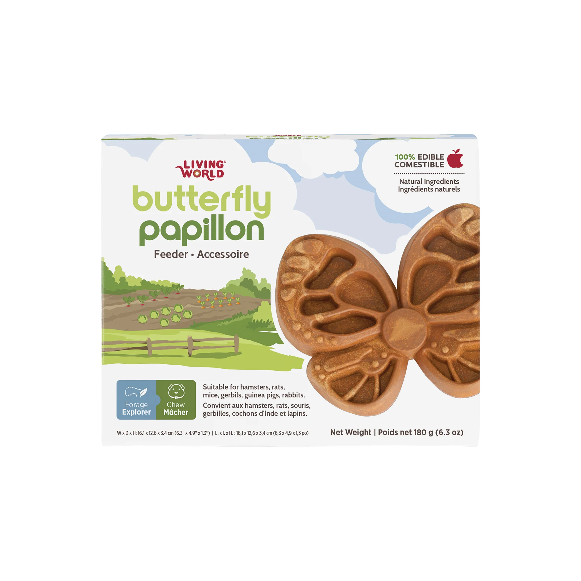 Living World Edible Butterfly Foraging Feeder for Small Animals - Image 2