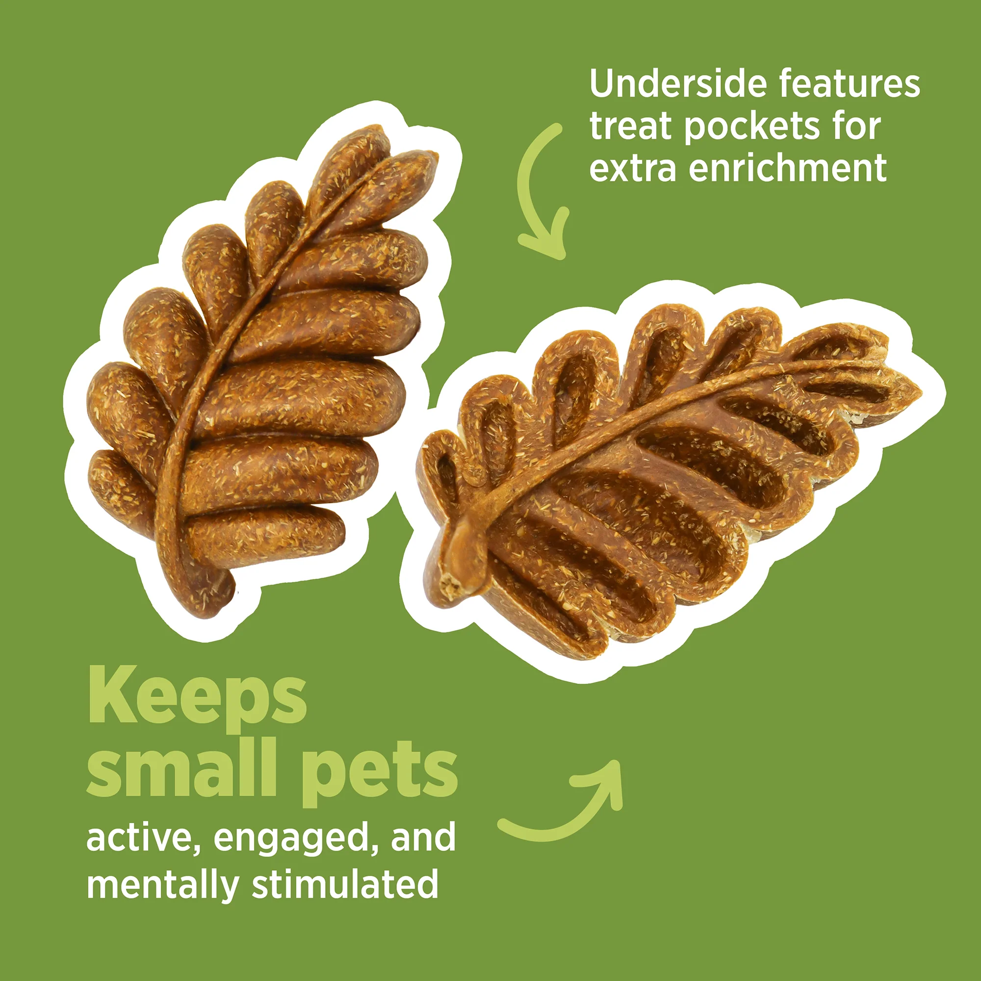 Living World Edible Leaves Chew Toy for Small Animals - 6 Pack - Image 4