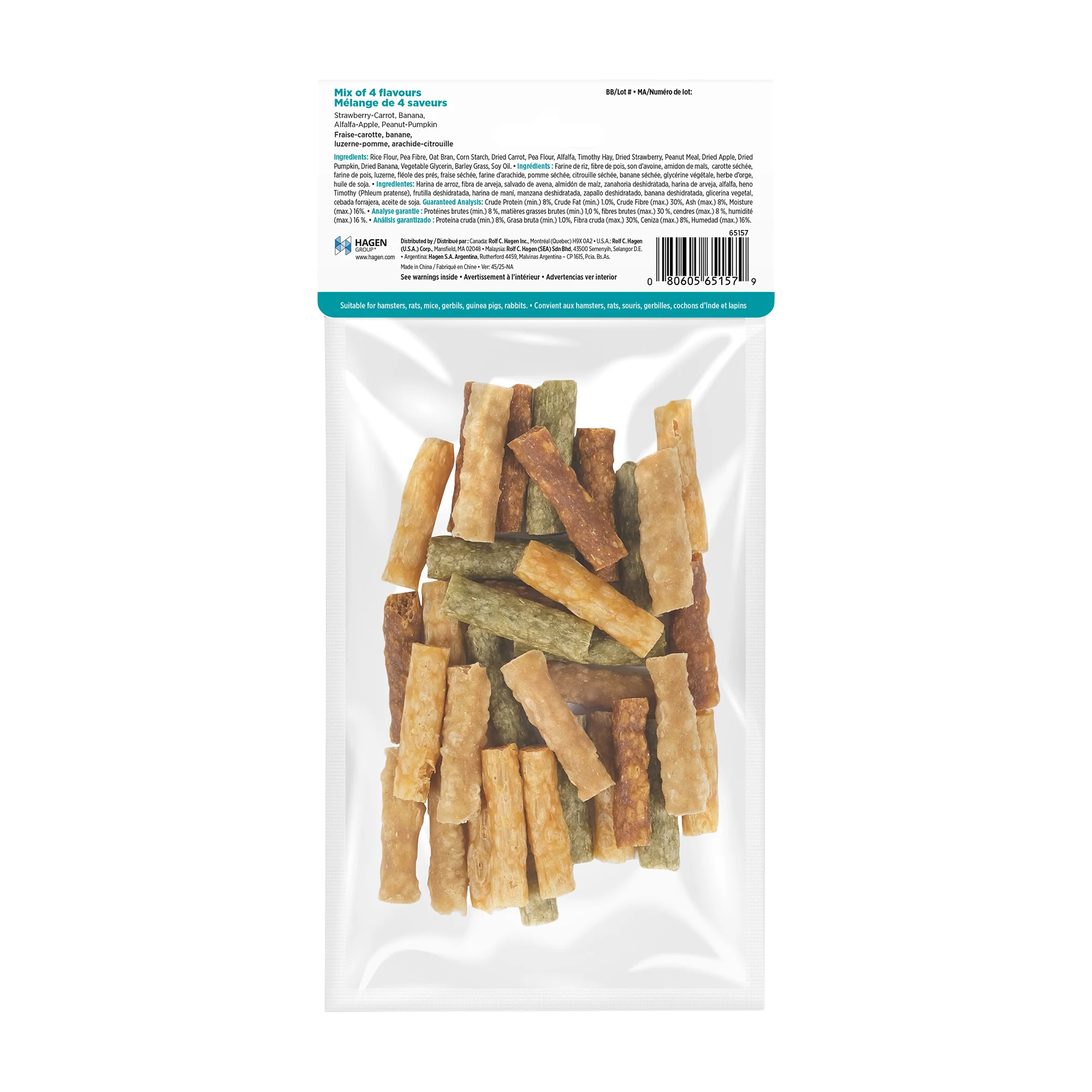 Living World Edible Mini Sponge Sticks Multiflavour Small Animal Treats - Image 2
