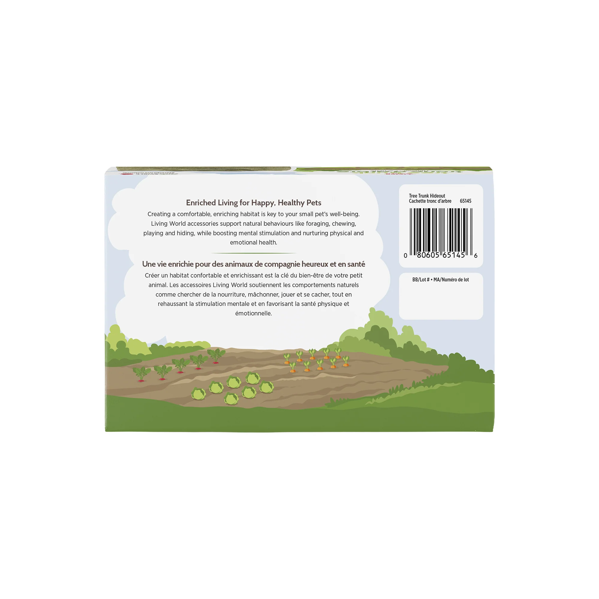 Living World Edible Tree Trunk Hideout for Small Animals - Image 3