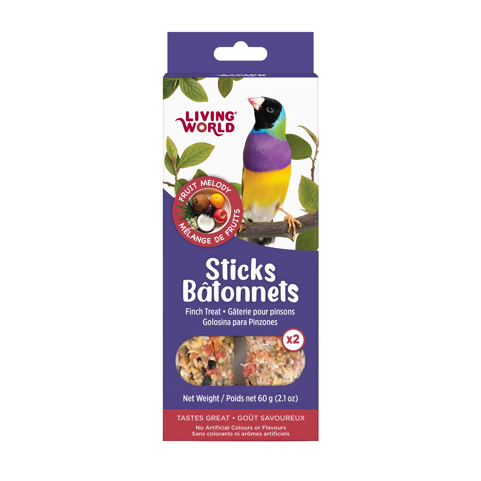 Living World Finch Fruit Melody Treat Sticks