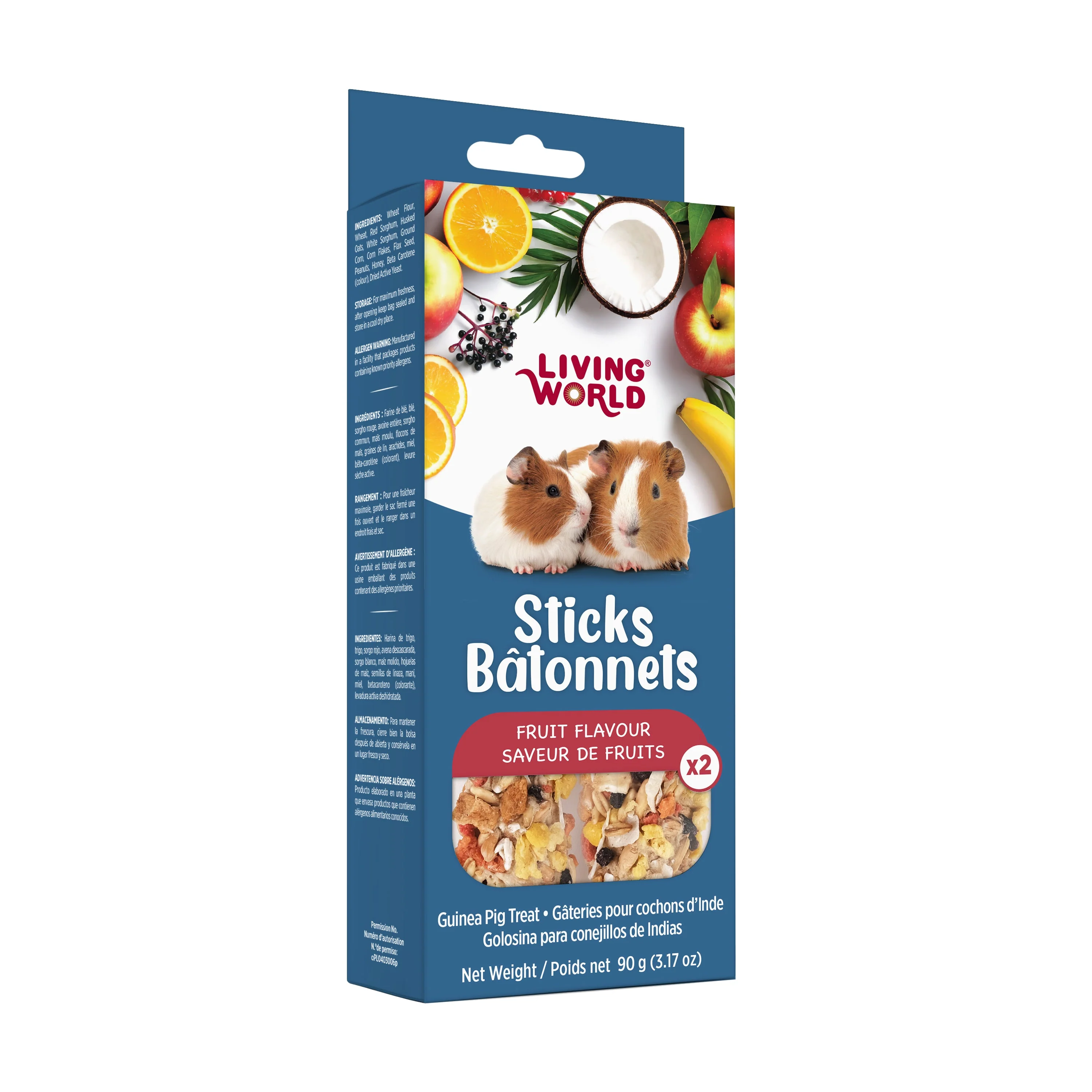 Living World Guinea Pig Fruit Medley Treat Sticks - Image 3