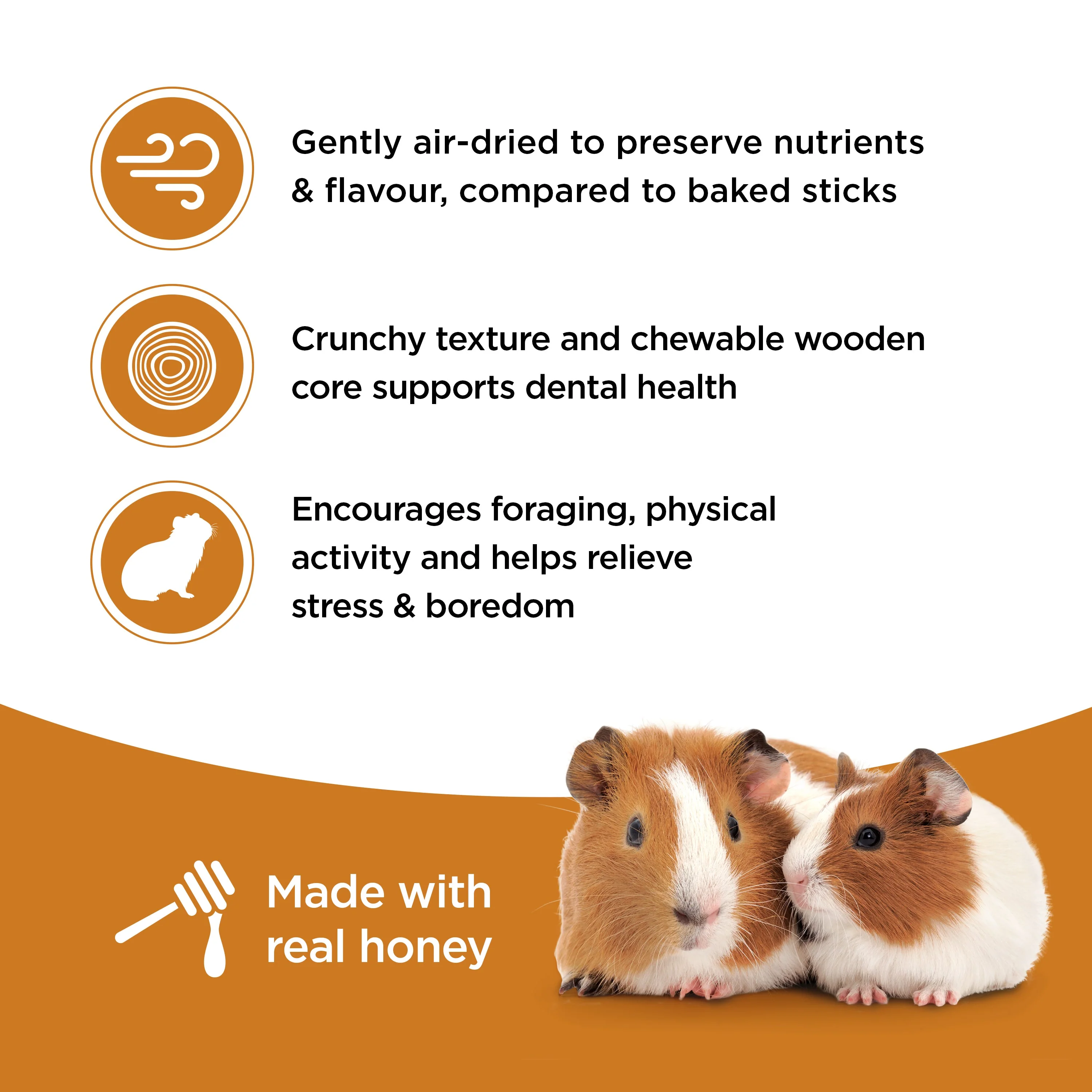 Living World Guinea Pig Honey Drizzle Treat Sticks - Image 5