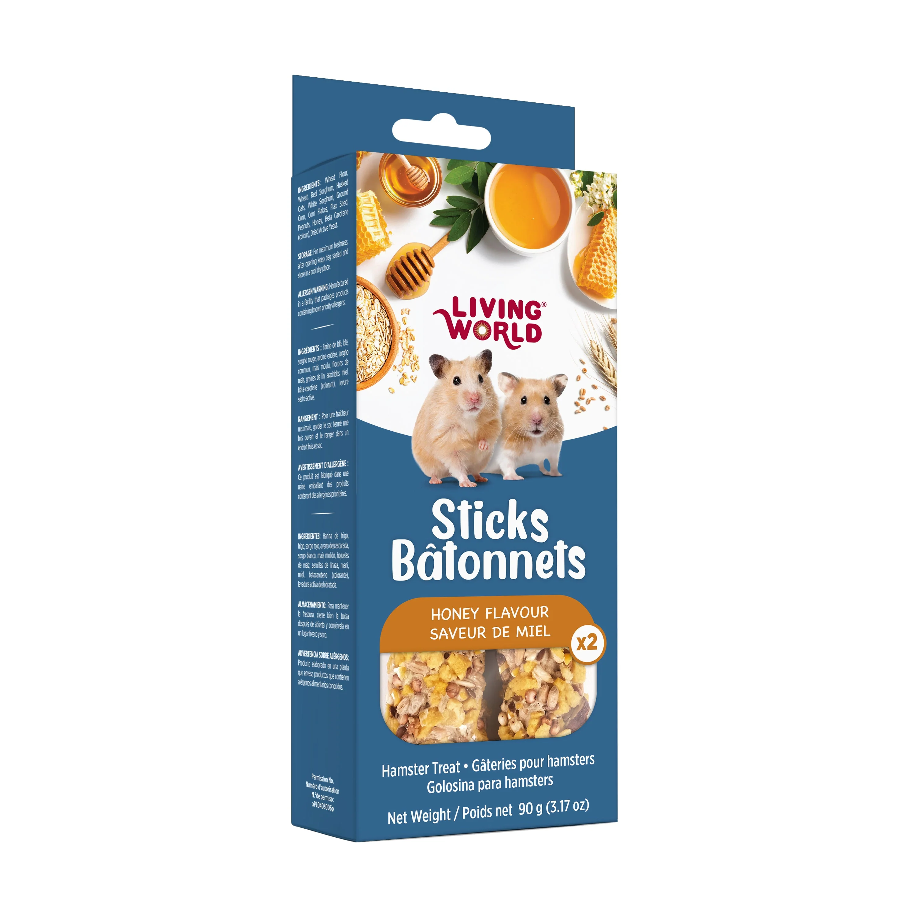 Living World Hamster Honey Drizzle Treat Sticks - Image 3
