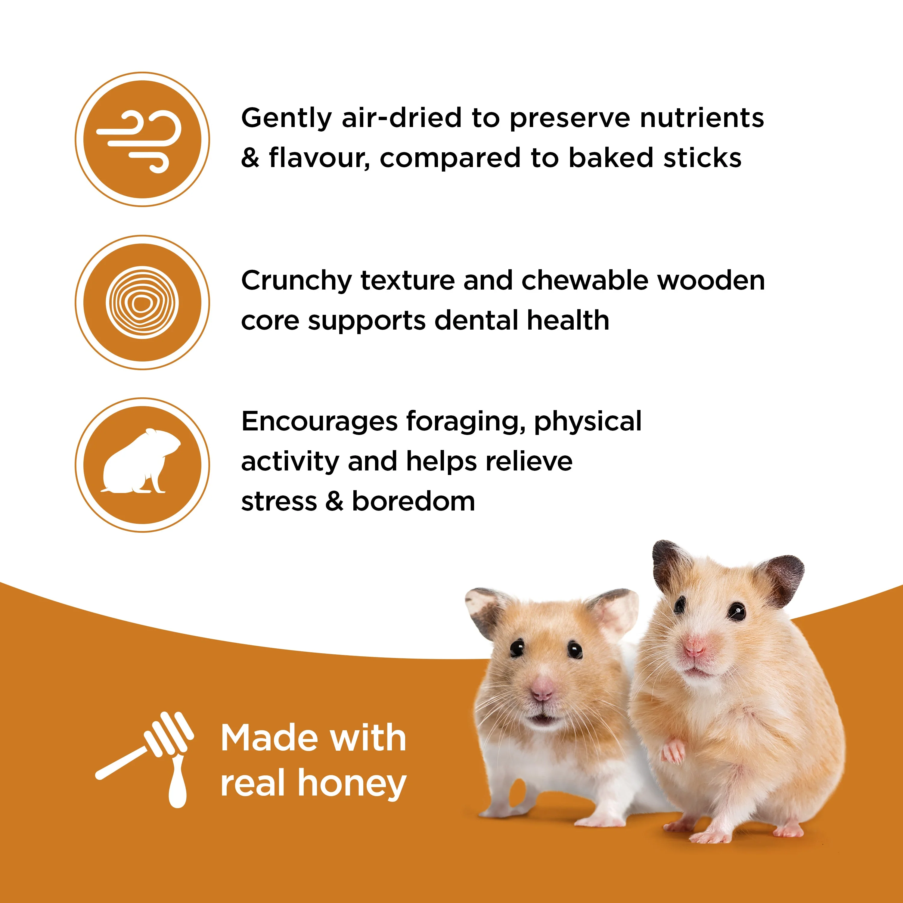 Living World Hamster Honey Drizzle Treat Sticks - Image 5