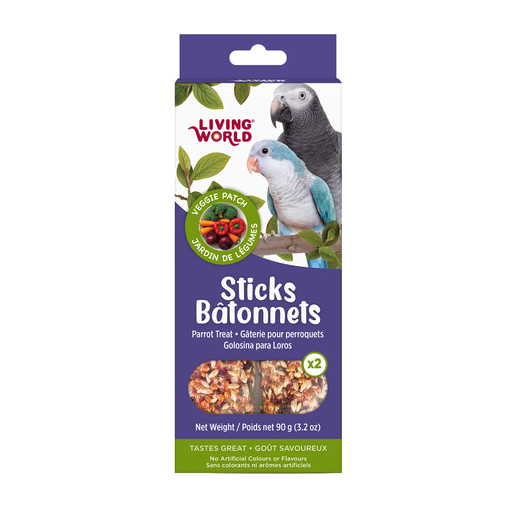 Living World Parrot Veggie Patch Treat Sticks