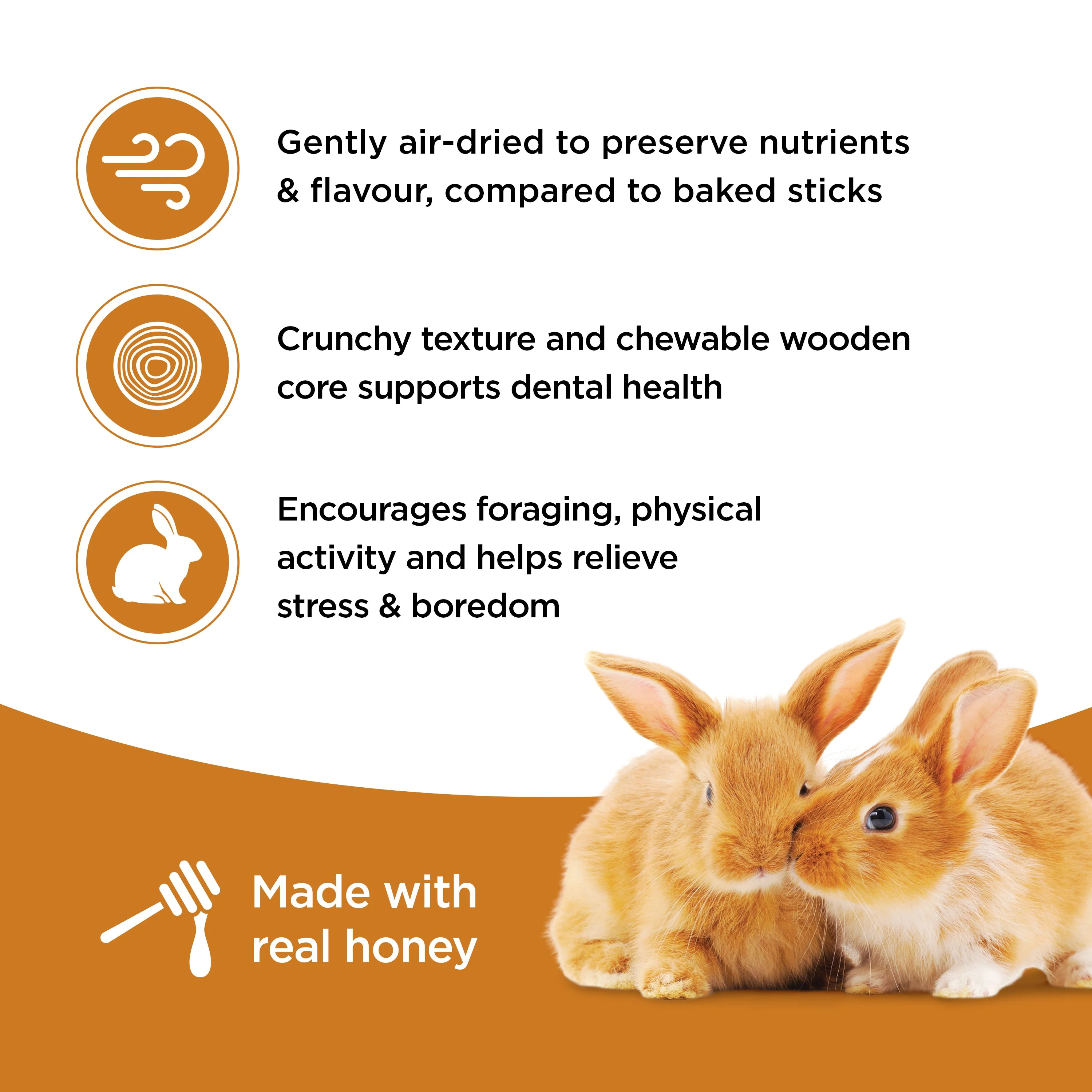 Living World Rabbit Honey Drizzle Treat Sticks - Image 5