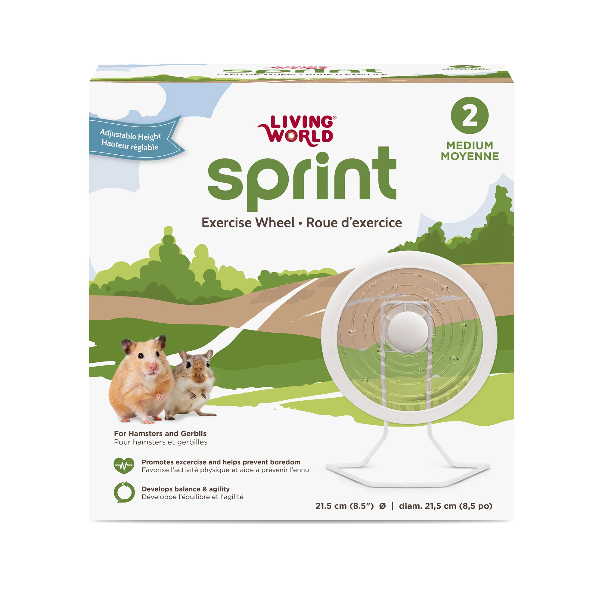 Living World Sprint Exercise Wheel with Metal Stand - Image 2