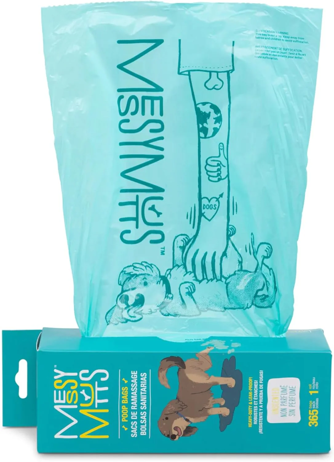 Messy Mutts Advanced Biorecycle Bulk Roll Poop Bags