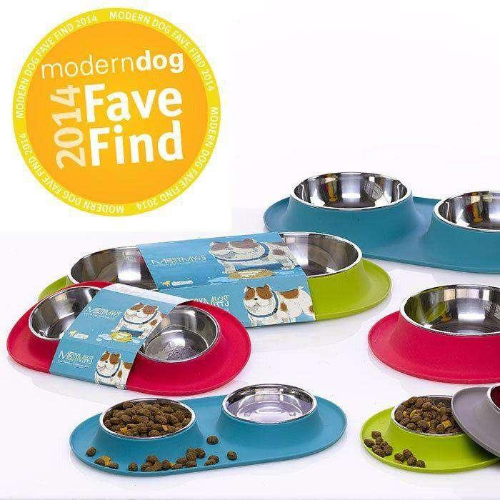 Messy Mutts Silicone Feeder With 2 Stainless Steel Bowls - Image 5