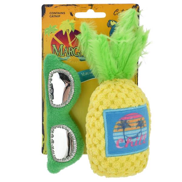 Multipet Cat Toy Margaritaville Sunglasses & Pineapple 2 pack - Image 2