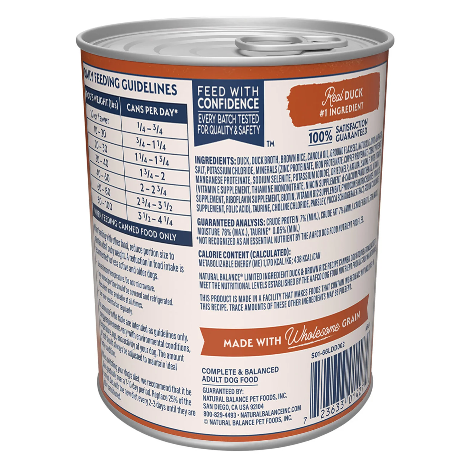 Natural Balance Dog Can Duck & Brown Rice - Image 2