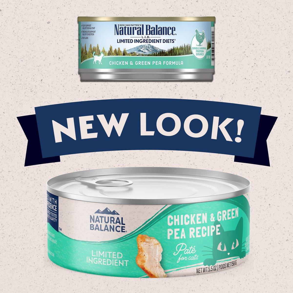 Natural Balance L.I.D. Limited Ingredient Diets Chicken & Green Pea Formula Grain-Free Canned Cat Food - Image 2