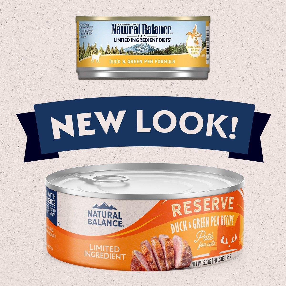 Natural Balance L.I.D. Limited Ingredient Diets Duck & Green Pea Formula Grain-Free Canned Cat Food - Image 2