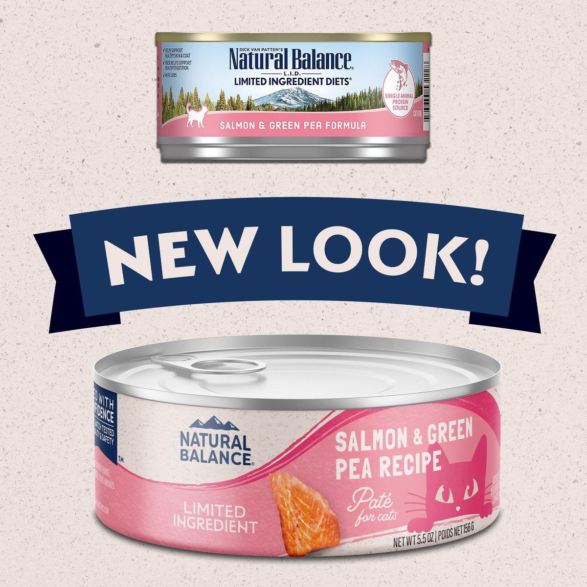 Natural Balance L.I.D. Limited Ingredient Diets Salmon & Green Pea Formula Grain-Free Canned Cat Food - Image 2