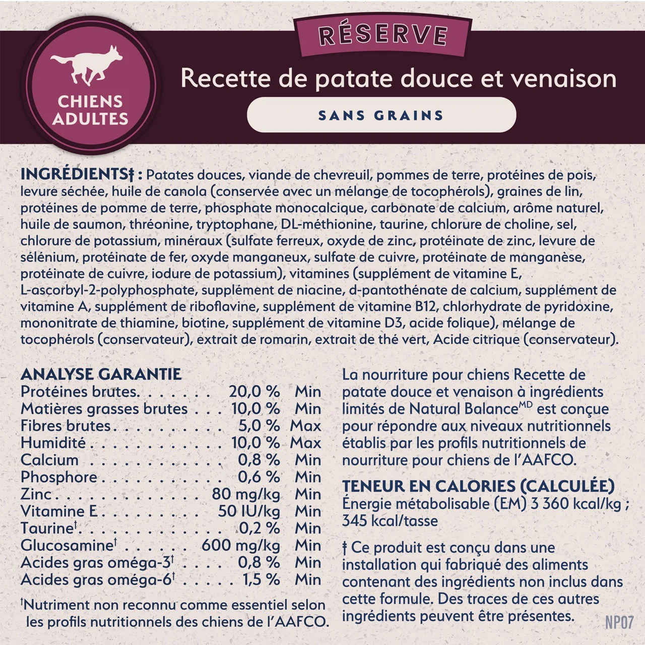 Natural Balance Limited Ingredient Diet Sweet Potato & Venison Dog Food - Image 8