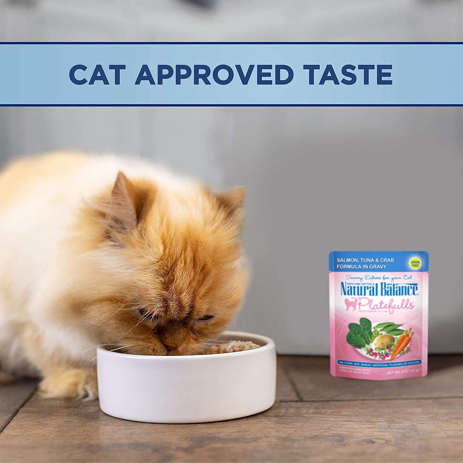 Natural Balance Platefulls Salmon, Tuna & Crab Wet Cat Food - Image 2