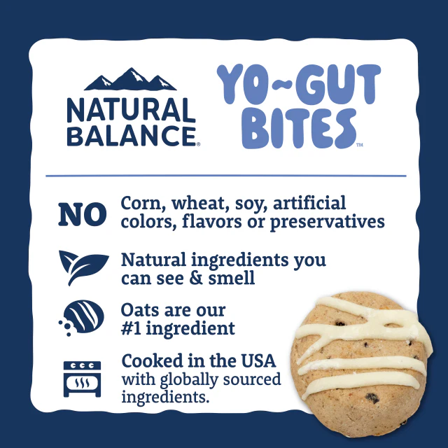 Natural Balance Yo-Gut Bites With Oats & Blueberries Dog Treats - Image 4