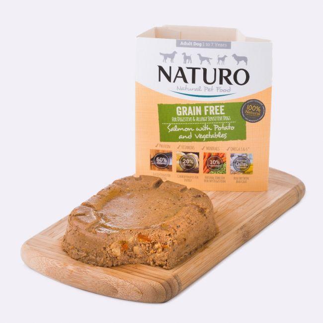 Naturo Canine Grain Free Tray Wet Dog Food Salmon & Potato With Vegetables - Image 2