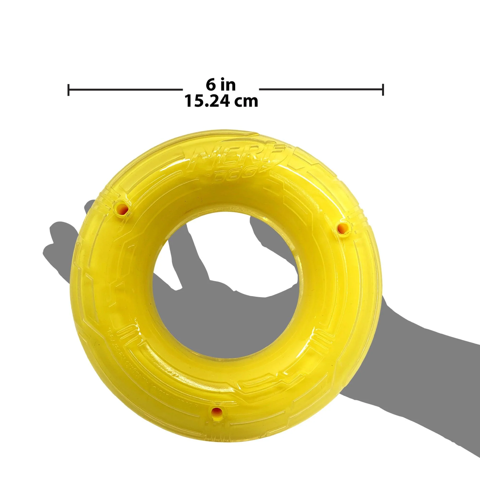 Nerf Scentology Dog Toy Chicken Scented Large Yellow Ring - Image 3