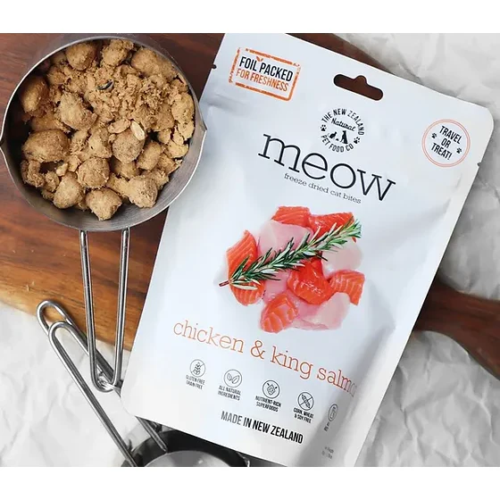New Zealand Pet Food Meow Freeze Dried Bites Chicken & King Salmon - Image 2