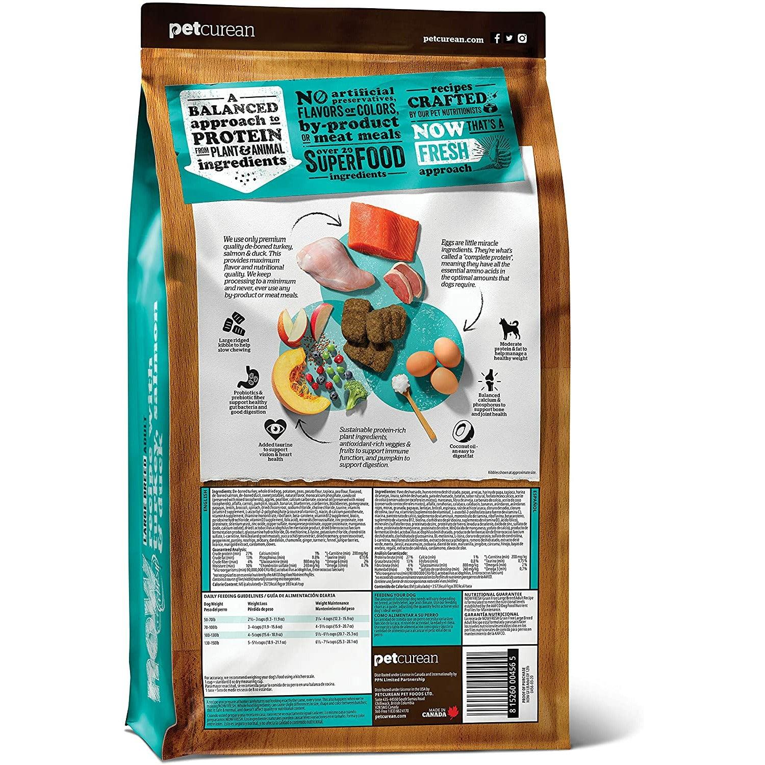 Now Fresh Grain Free Large Breed Adult Turkey, Salmon, Duck Recipe for dogs - Image 2