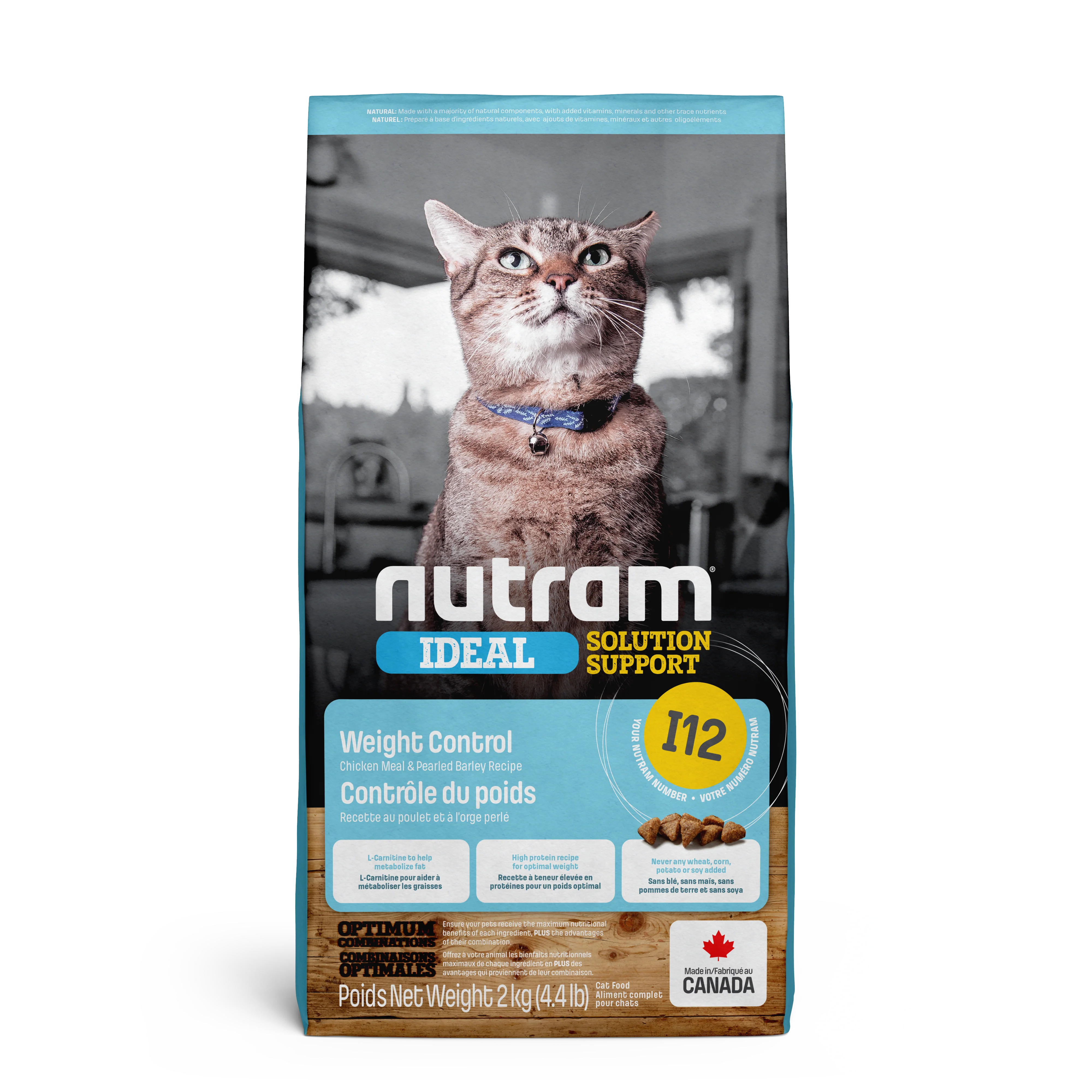 Nutram Cat Ideal Solutions I12 Weight Control Chicken & Barley - Image 2