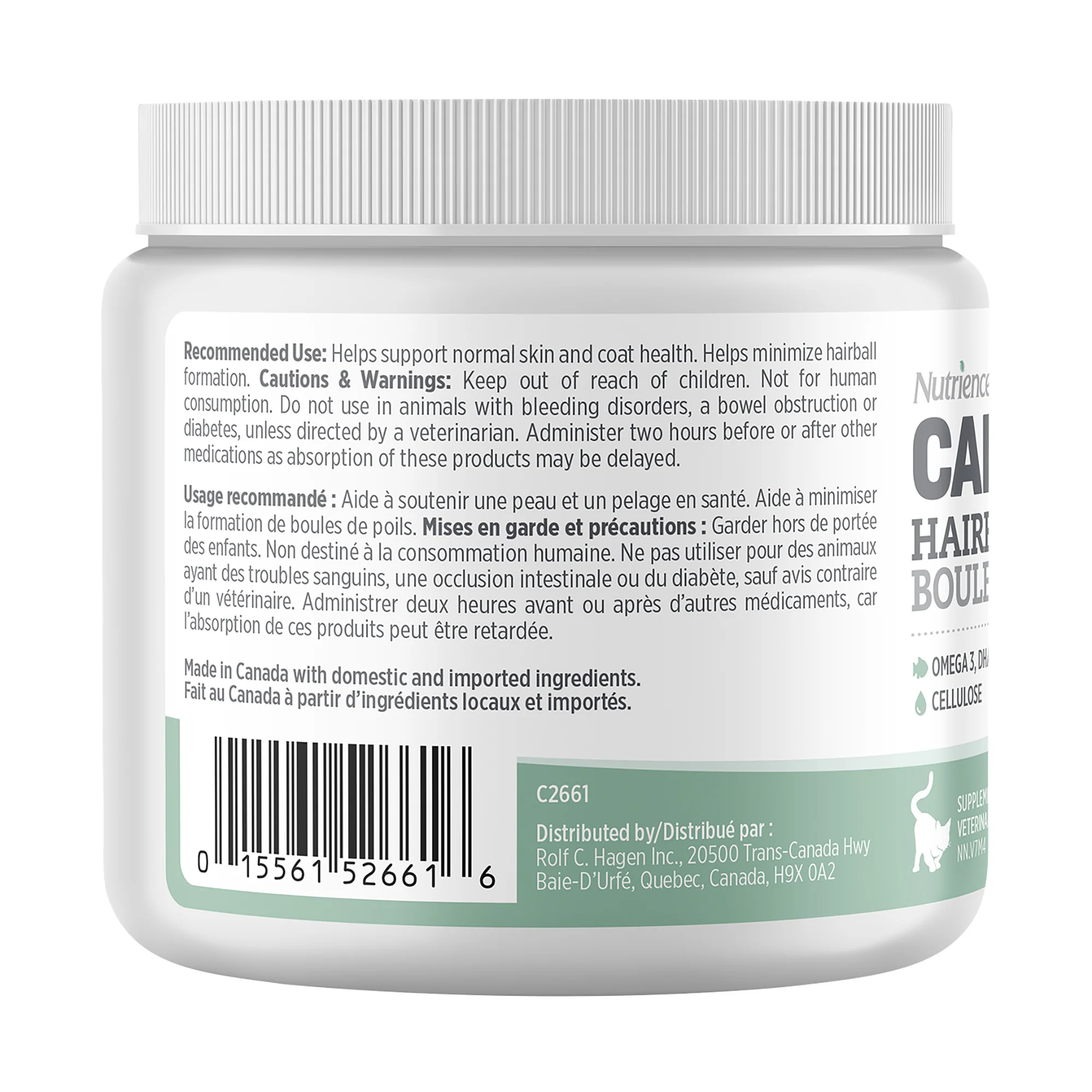 Nutrience Care Skin & Coat Hairball+ Supplement for Cats - Image 2