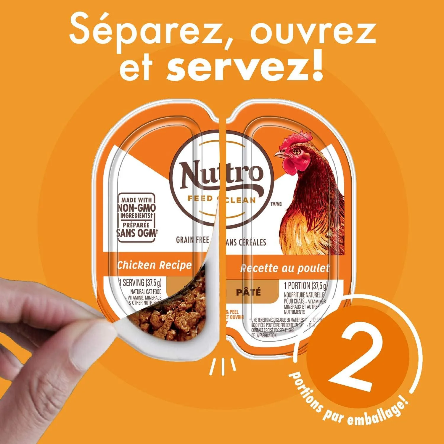 Nutro Perfect Portions Adult Wet Cat Food Grain Free Chicken Paté Entrées - Image 8
