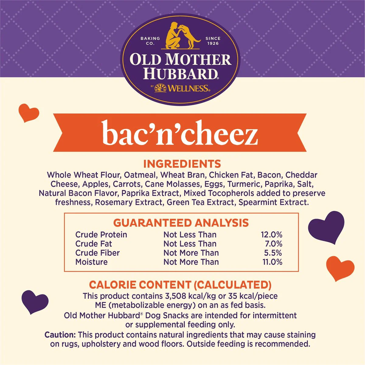 Old Mother Hubbard Classic Bac'N'Cheez Natural Oven-Baked Biscuits Dog Treats - Image 7
