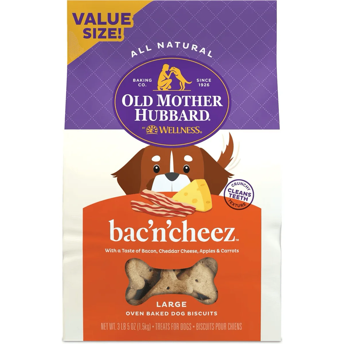 Old Mother Hubbard Classic Bac'N'Cheez Natural Oven-Baked Biscuits Dog Treats - Image 8