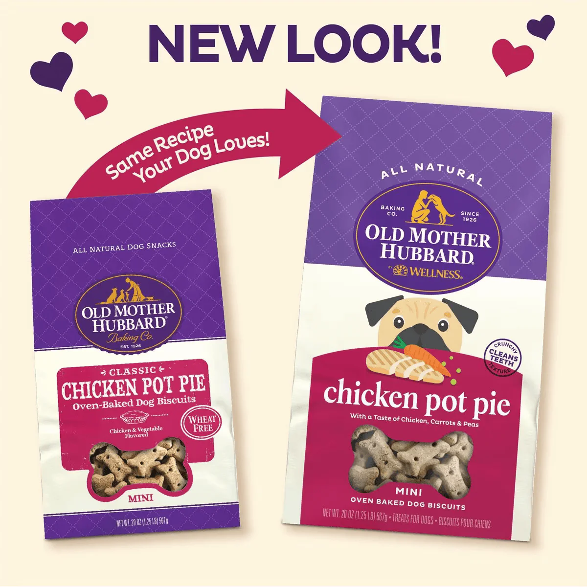 Old Mother Hubbard Classic Chicken Pot Pie Natural Mini Oven-Baked Biscuits Dog Treats - Image 3