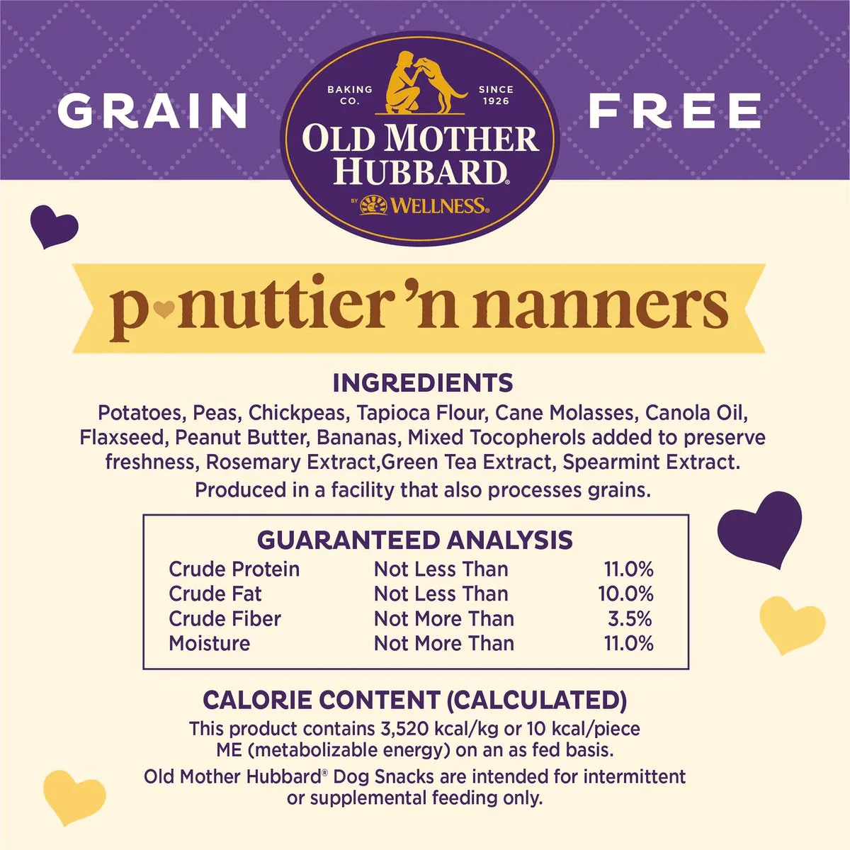 Old Mother Hubbard Classic P-Nuttier 'N Nanners Grain Free Mini Oven-Baked Biscuits Dog Treats - Image 4