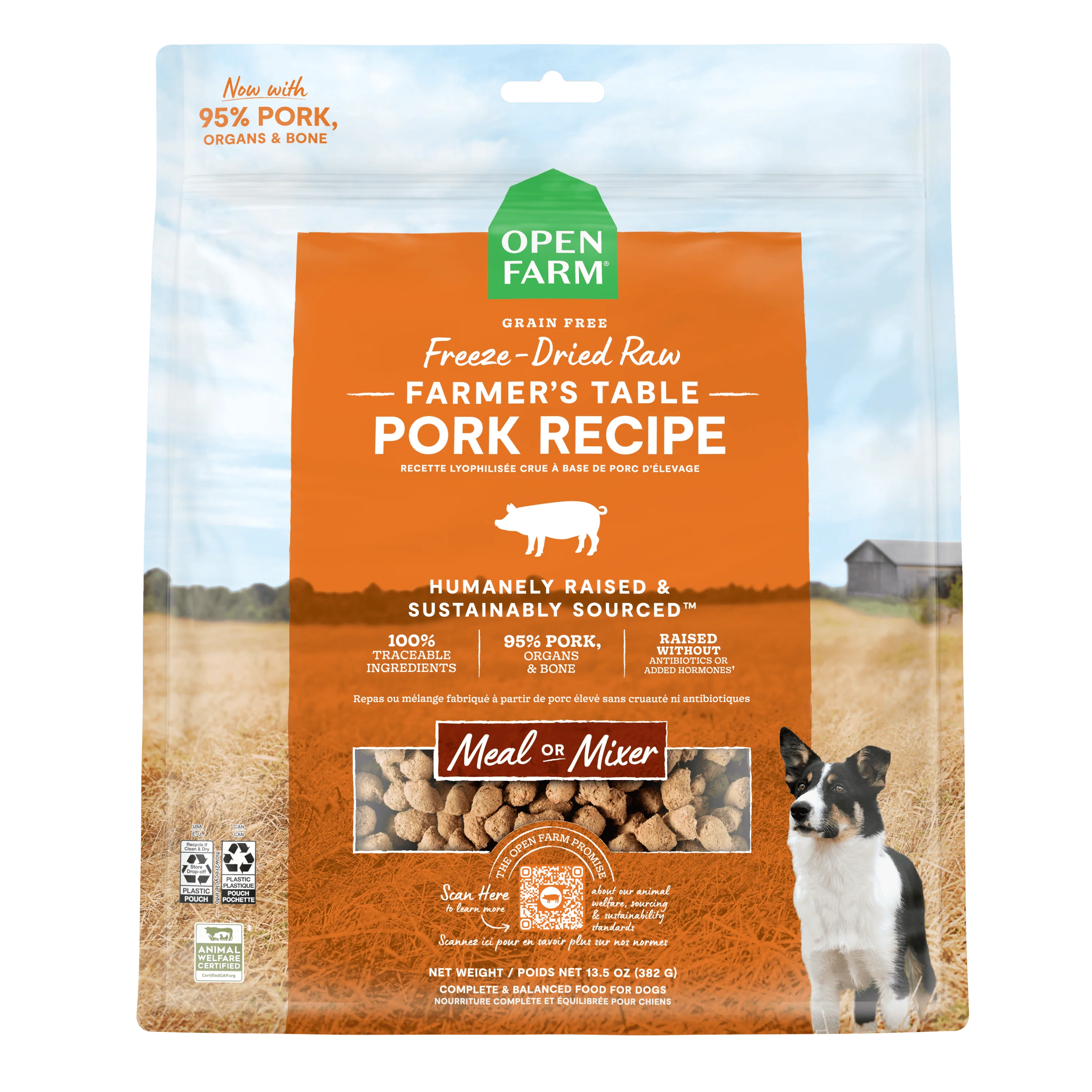 Open Farm Dog Food Farmers Table Pork Freeze Dried Raw