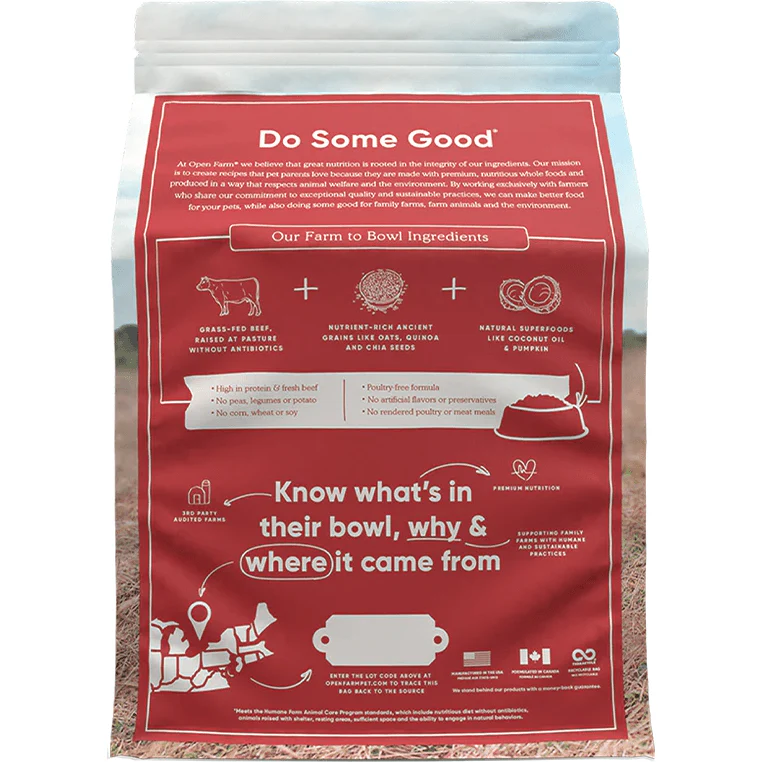Open Farm Dog Food Grass Fed Beef & Ancient Grains - Image 3