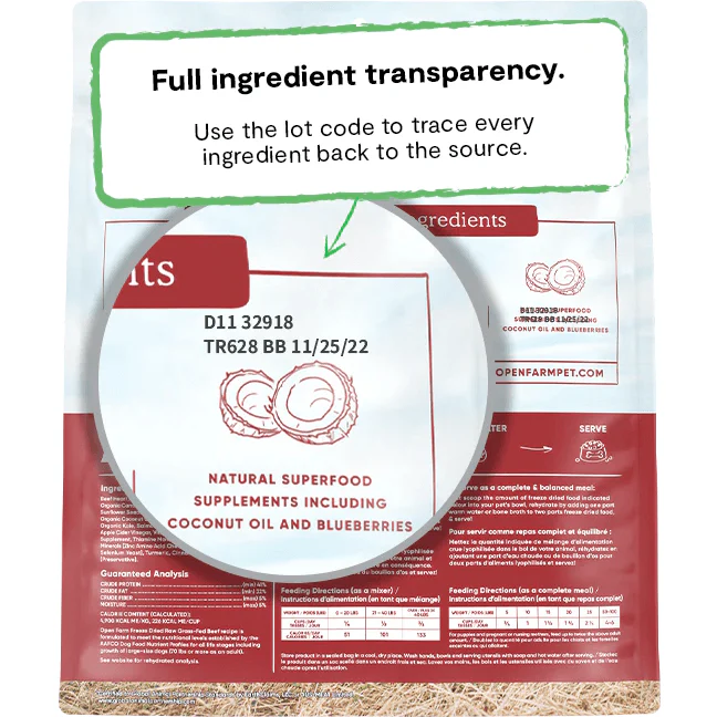 Open Farm Dog Food Grass Fed Beef Freeze Dried Raw - Image 4