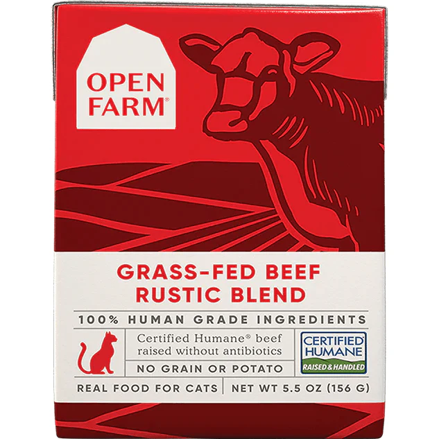 Open Farm Wet Cat Food Grass Fed Beef Rustic Blend