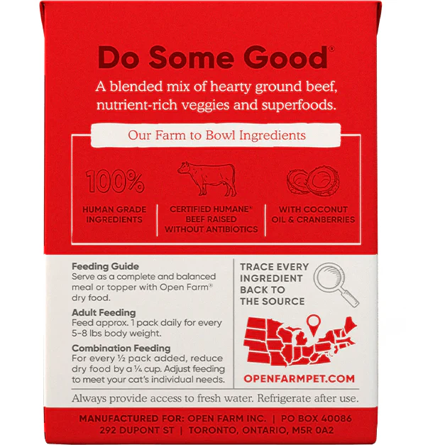 Open Farm Wet Cat Food Grass Fed Beef Rustic Blend - Image 3