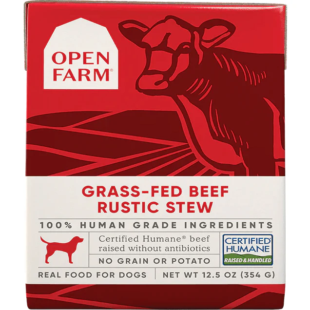 Open Farm Wet Dog Food Grass Fed Beef Rustic Stew