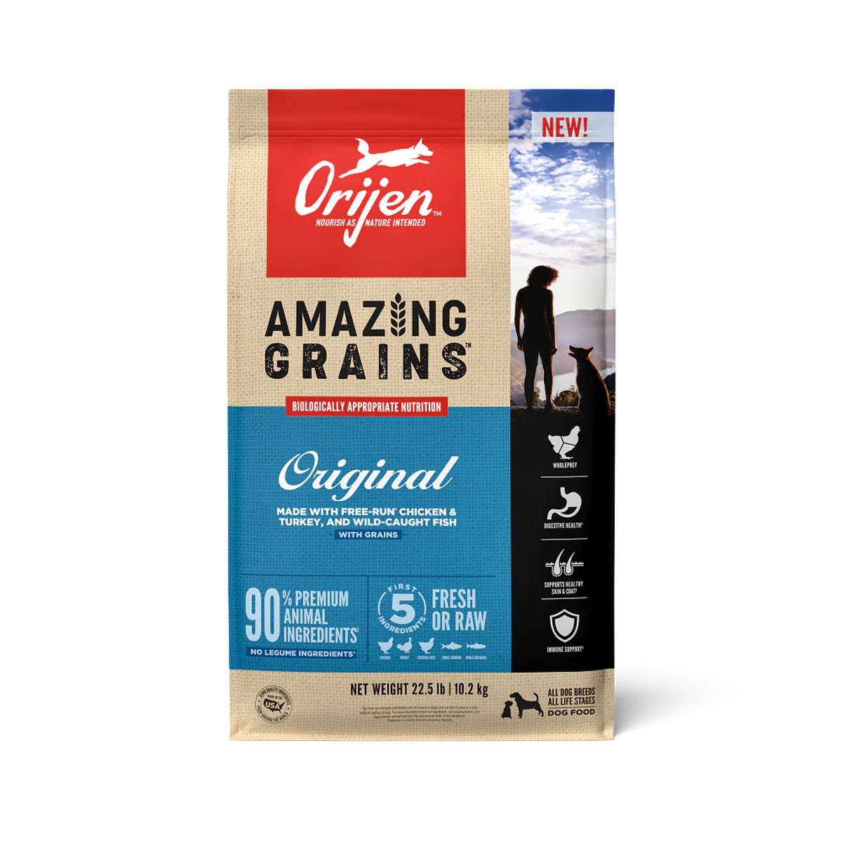Orijen Amazing Grains Original Dry Dog Food Recipe
