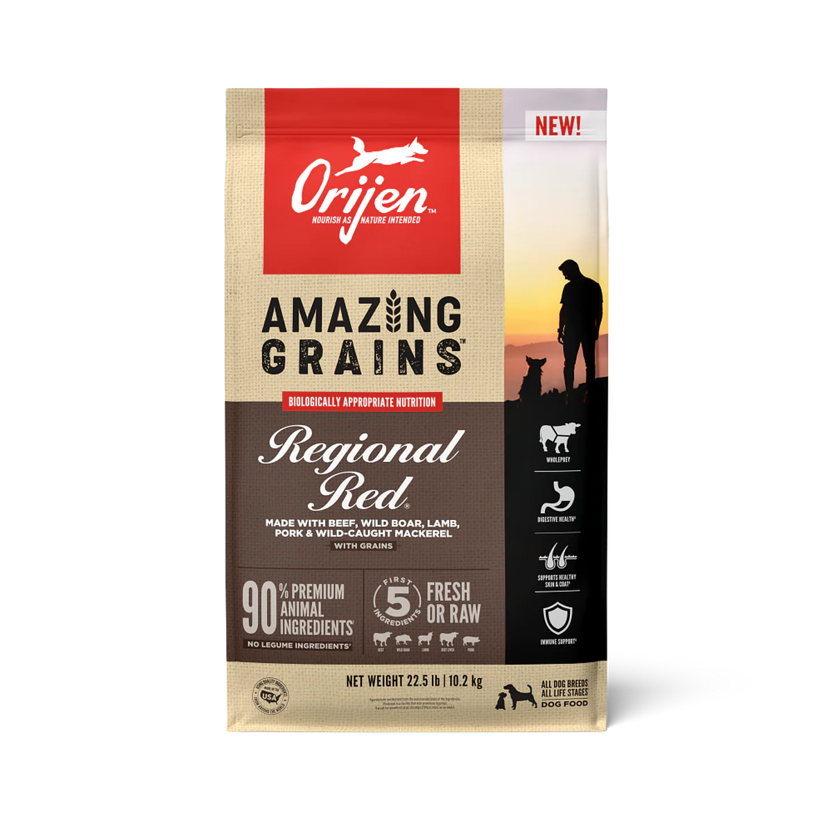 Orijen Amazing Grains Regional Red Dry Food Recipe