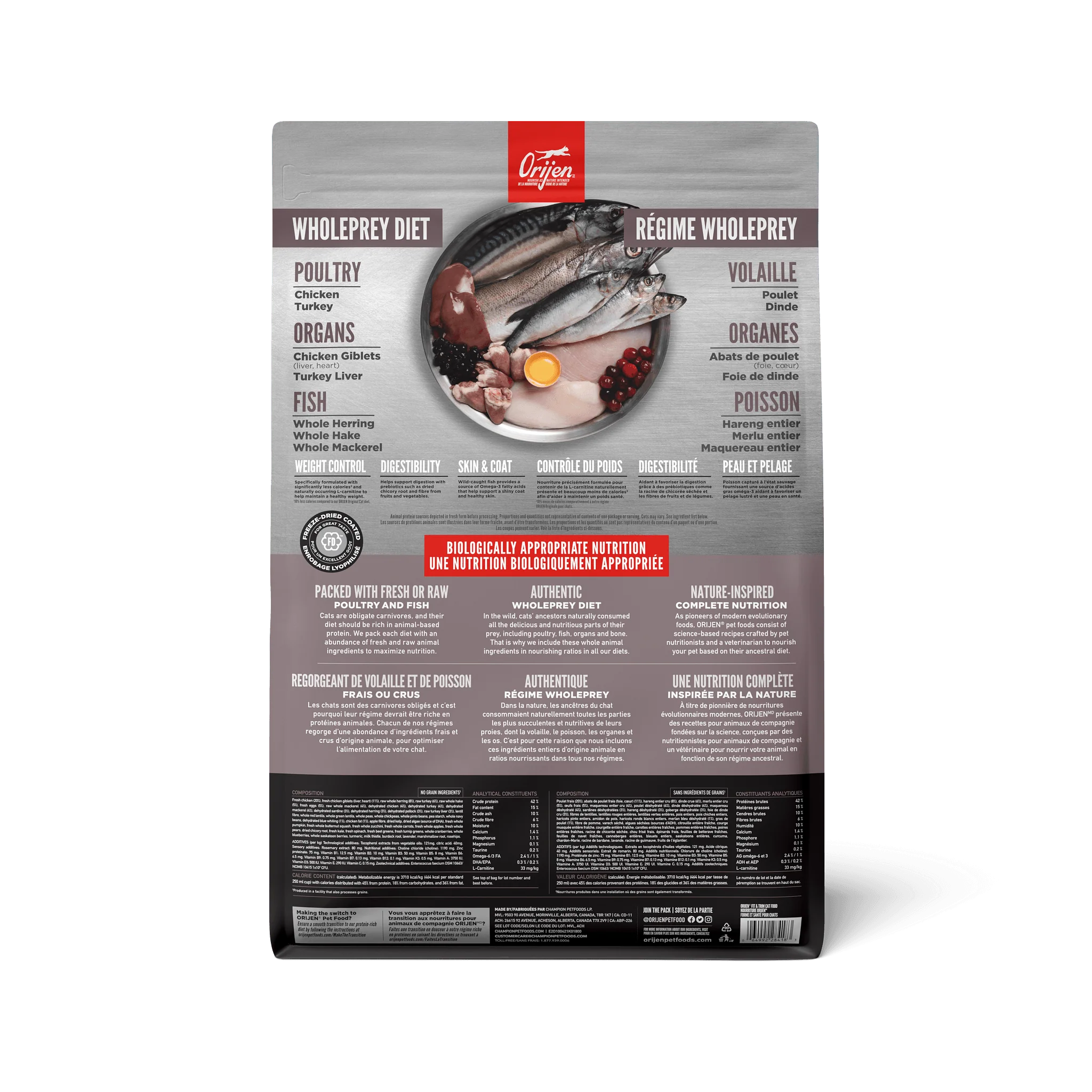 Orijen Fit & Trim Dry Cat Food Recipe - Image 2