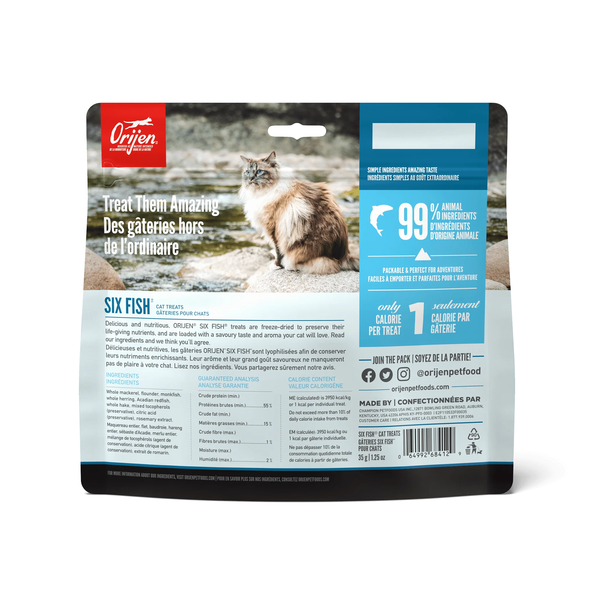 Orijen Freeze-Dried Cat Treats Six Fish - Image 2