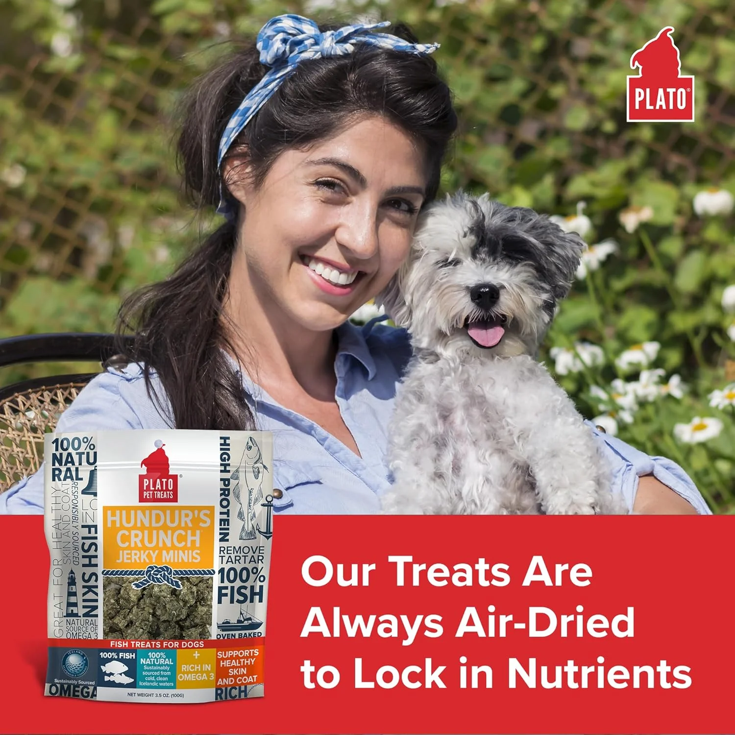 Plato Pet Hundur'S Crunch Jerky Minis Fish Skin - Image 4