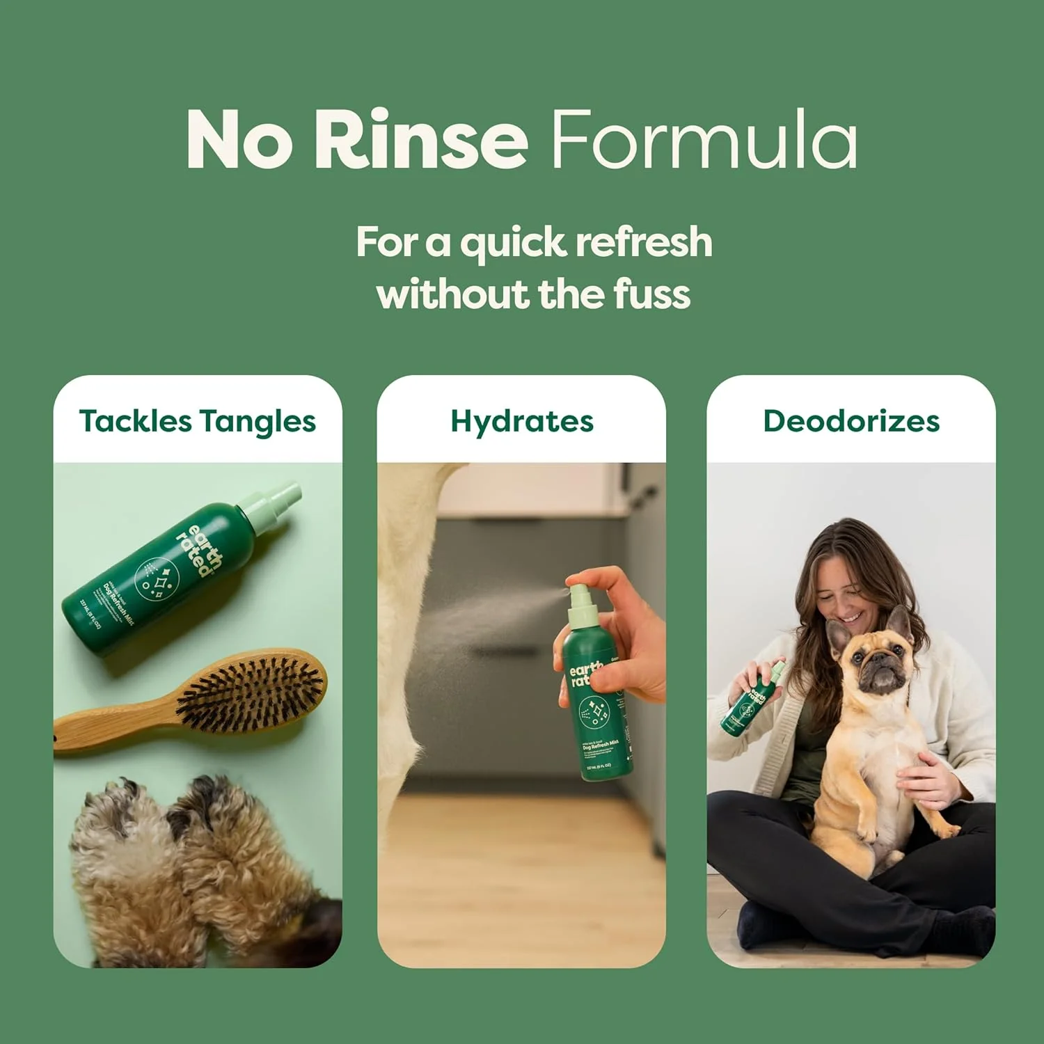 Earth Rated Deodorizing & Odor-Eliminating Spray for Dogs & Puppies White Tea & Basil Scent - Image 3