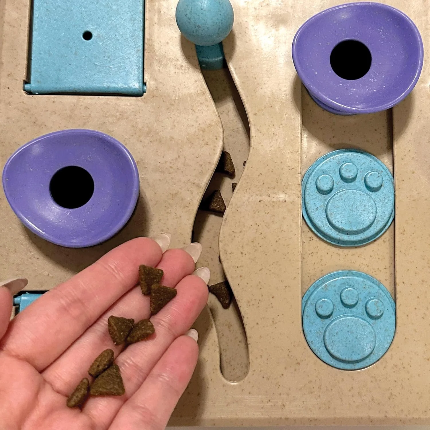 fouFIT Hide n Seek Multi-Play Busy Board Puzzle Treat Dispensing Toy for Dogs - Image 3