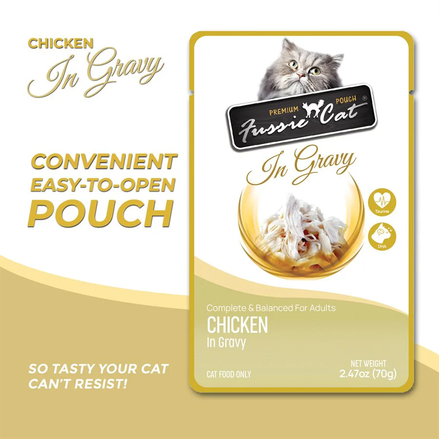Fussie Cat Pouch Premium Chicken In Gravy - Image 2