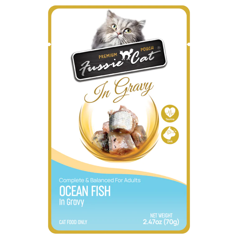 Fussie Cat Pouch Premium Oceanfish In Gravy