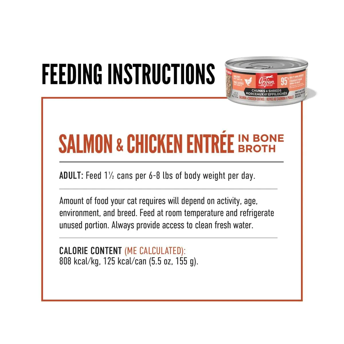 Orijen Chunks & Shreds Salmon & Chicken Wet Cat Food - Image 3