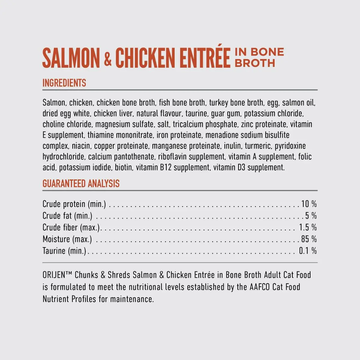 Orijen Chunks & Shreds Salmon & Chicken Wet Cat Food - Image 4